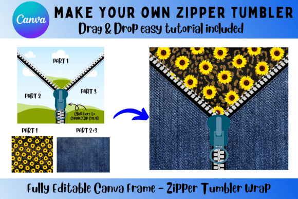 Download Canva Frame Drag and Drop Zipper Tumbler - Drag and drop Collection