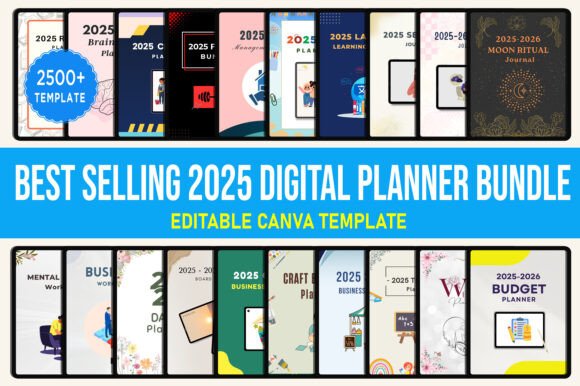 Download Best Selling 2025 Digital Planner Bundle - Digital planner bundle Collection