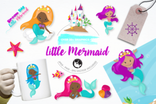 Download Little Mermaid Graphics and Illustrations - Mermaid graphics Collection