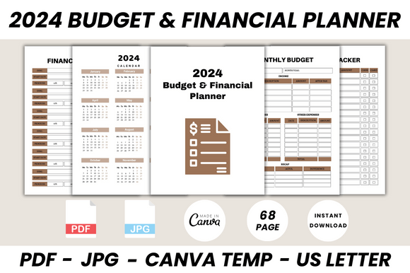 Download 2024 Budget &amp; Financial Planner Canva - Premium Resources