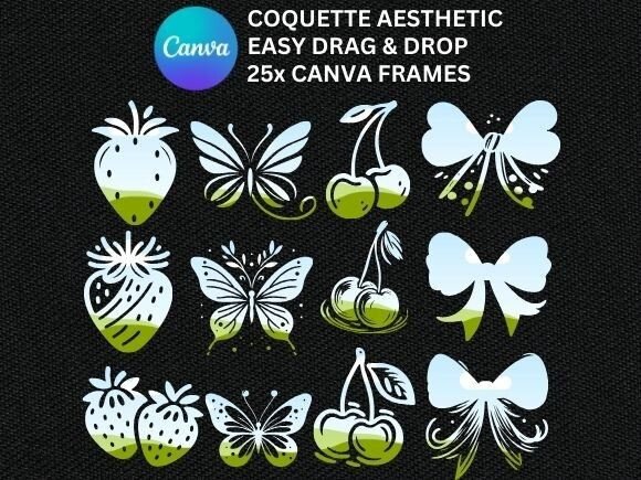Download Coquette Drag and Drop Canva Frames - Drag and drop Collection