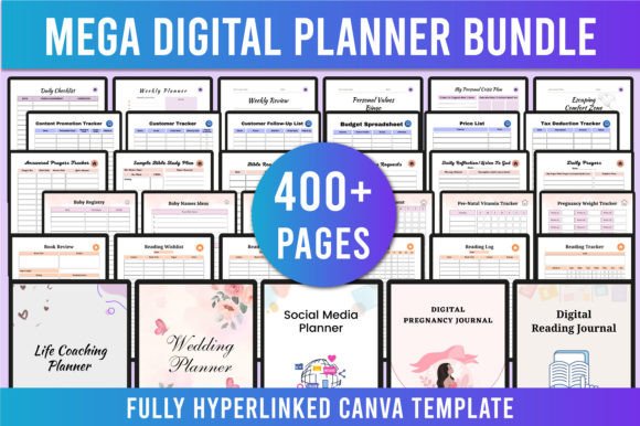 Download Mega Digital Planner Bundle for Ipad - Digital planner bundle Collection