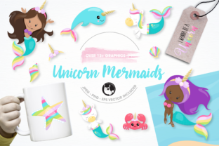 Download Unicorn Mermaid Graphics and Illustrations - Mermaid graphics Collection