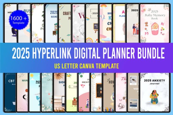 Download 2025 Hyperlink Digital Planner Bundle - Digital planner bundle Collection