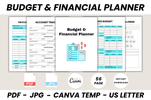 Download Budget &amp; Financial Planner Canva Temp - Premium Resources
