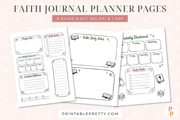 Download Faith Journal Planner Pages - Journal planner Collection