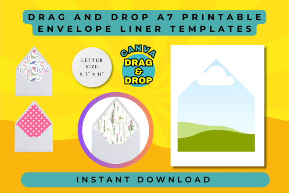 Download Drag and Drop A7 Envelope Liner Template - Drag and drop Collection